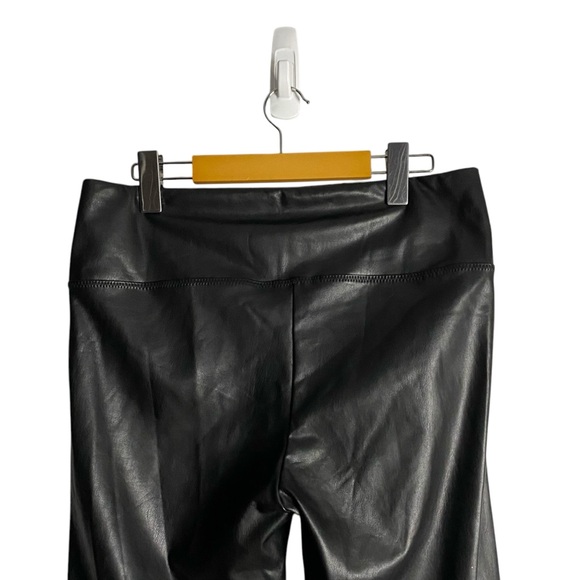 7 For All Mankind Women's Black Faux Leather Pull-on Pant - Picture 7 of 9